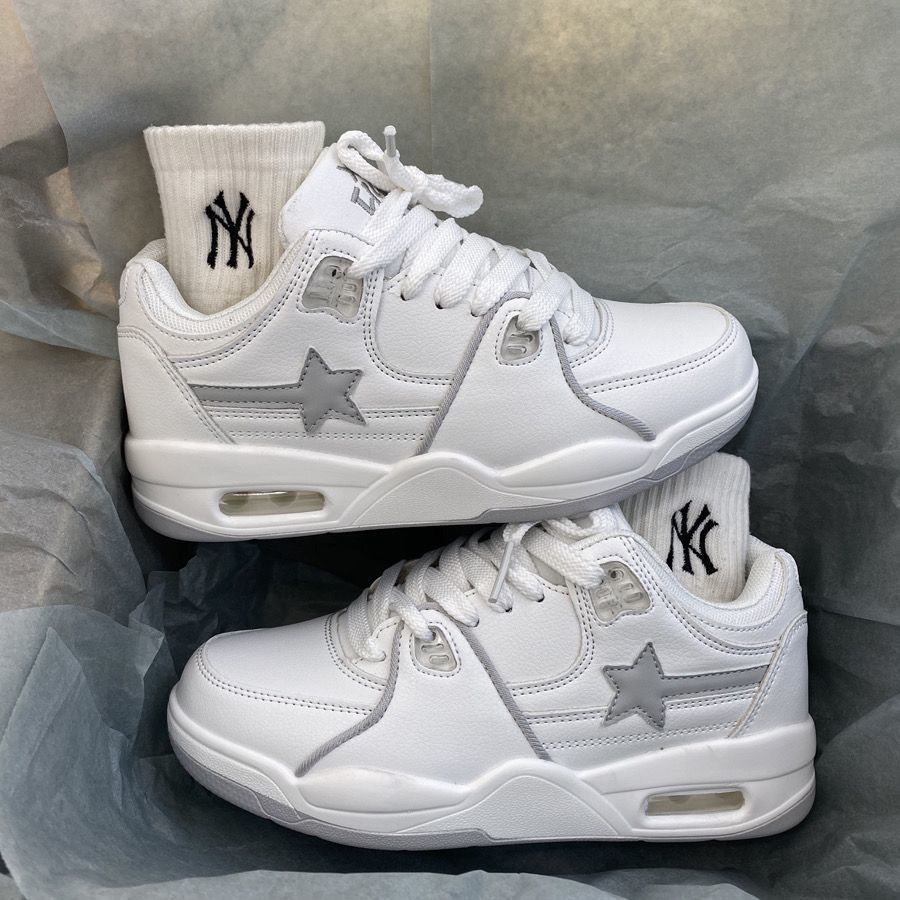 Damen Sneaker Sportlich Sternen Applikation Dämpfend