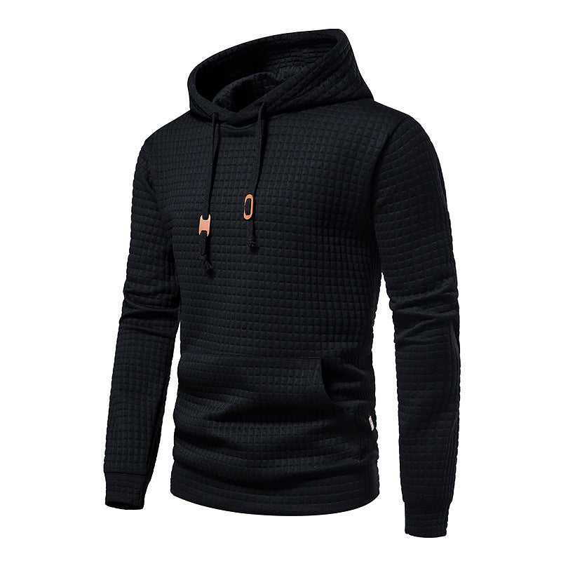 Herren Kapuzenpullover Modern Strukturiert Grau