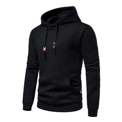 Herren Kapuzenpullover Modern Strukturiert Grau