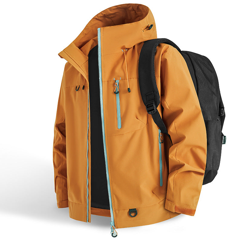 Herren Outdoor-Jacke Wasserdicht Funktionsjacke mit Kapuze - BerlinGlamour