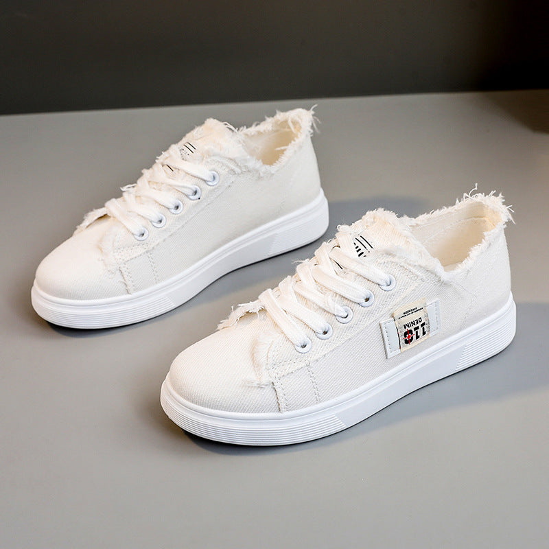 Damen Sneaker Lässig Used Look Elastisch