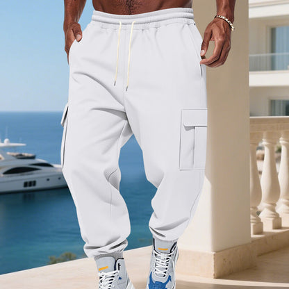 Herren Trainingshose Cargo-Style Stretch-Bund