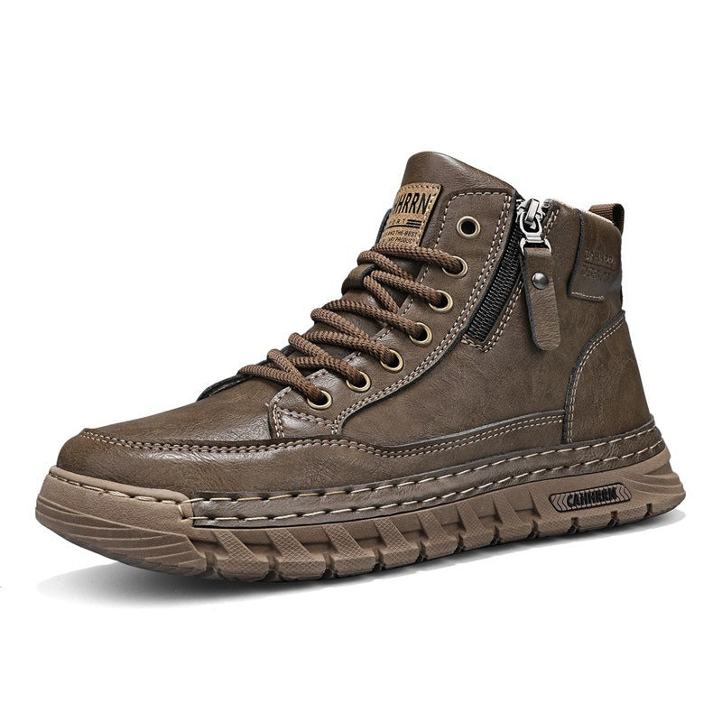 Damen Sneaker High-Top robuste Schuhe mit Reißverschluss