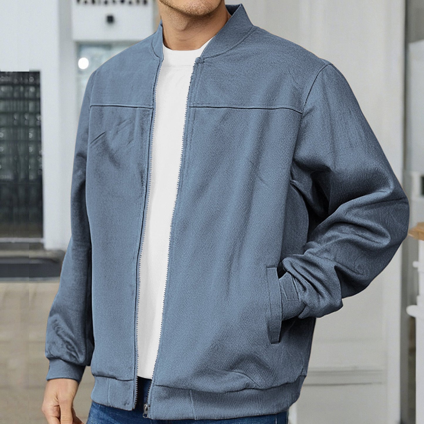 Herren Jacke Lässig Mit Taschen Elastisch Berlin