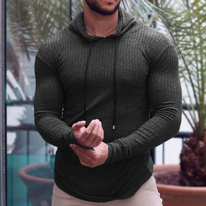Herren Hoodie Sportlich Strukturiert Feuchtigkeitsregulierend