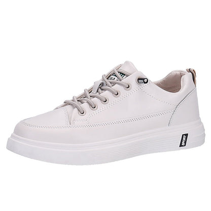 Damen Sneaker Leder Schuhe Bequem Laufsohle