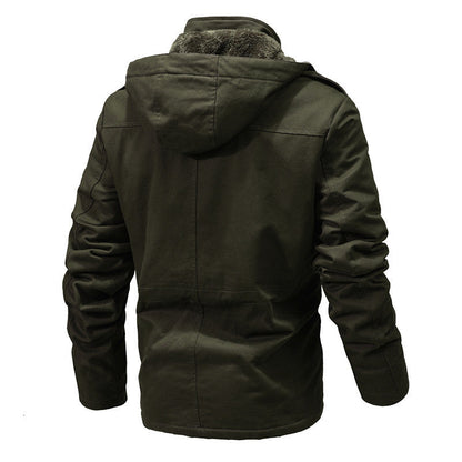 Herren Winterjacke Modisch Multifunktions mit Kapuze Fleece