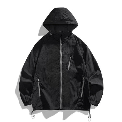 Herren Windjacke Leicht atmungsaktiv mit Taschen