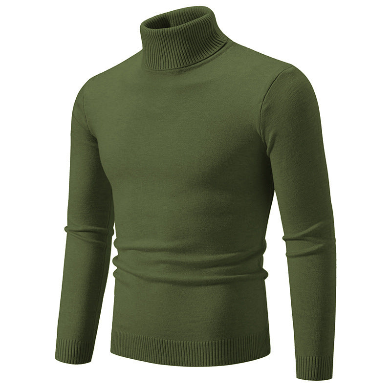 Herren Rollkragenpullover Baumwolle Weich Bequem