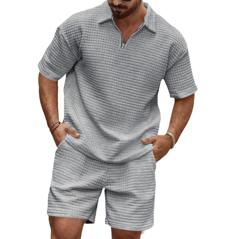 Herren Zwei-Teiler Set Strukturiert Modern