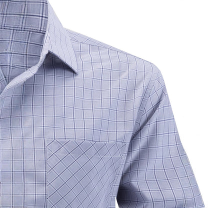 Herren Langarmhemd Karo Modern Trendy