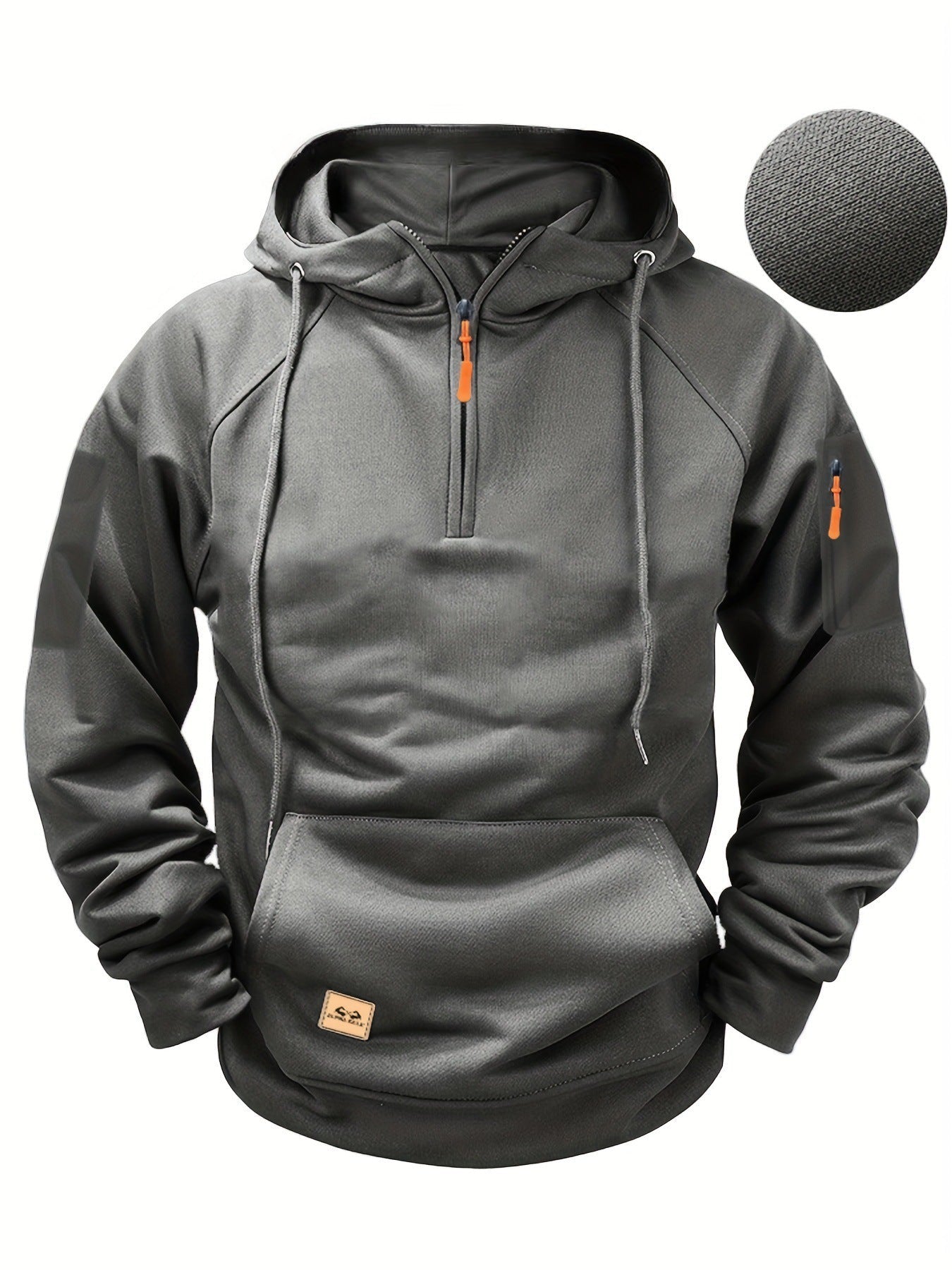 Herren Sportpullover Kapuzenpullover Mit Reißverschluss Taschen