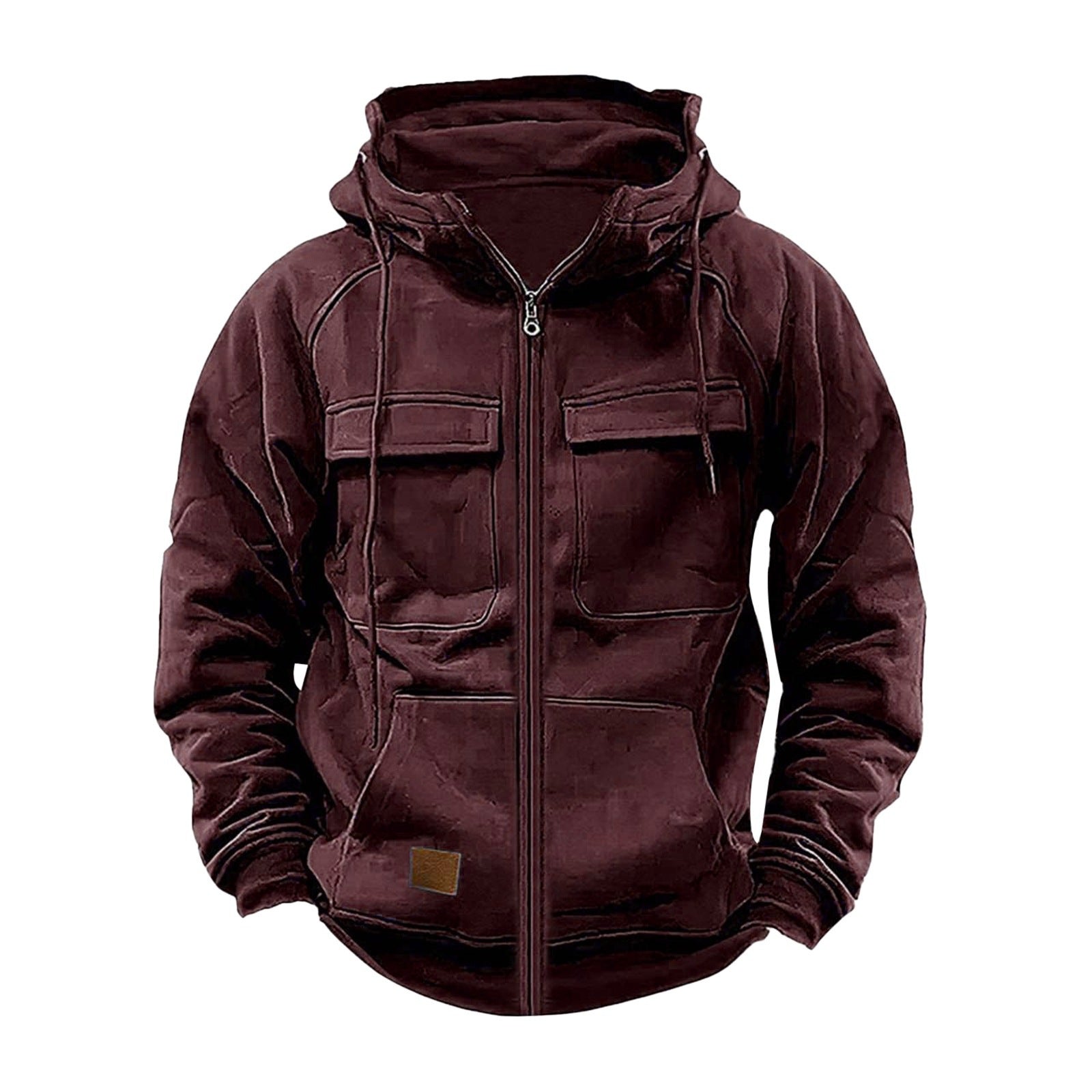 Herren Kapuzenjacke Robust mit Taschen Reißverschluss - BerlinGlamour
