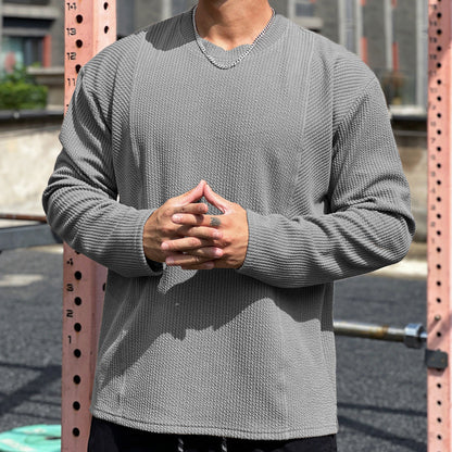 Herren Sweatshirt Lässig Strukturiert Mit Taschen