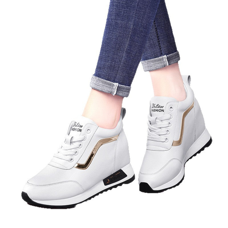 Damen Sneaker Plateau Hohe Sohle Modisch