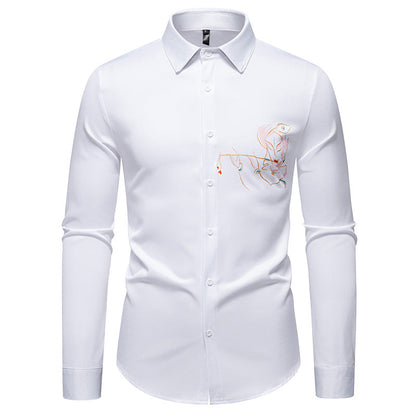 Herren Langarmhemden mit Stickdesign Berlin Style