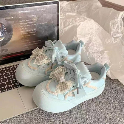 Damen Sneaker Rüschendesign Frauen Schuhe Sportlich Modern
