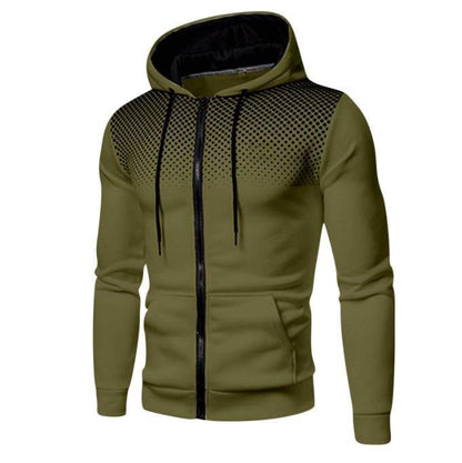 Herren Kapuzenjacke Sportlich mit Reißverschluss und Taschen