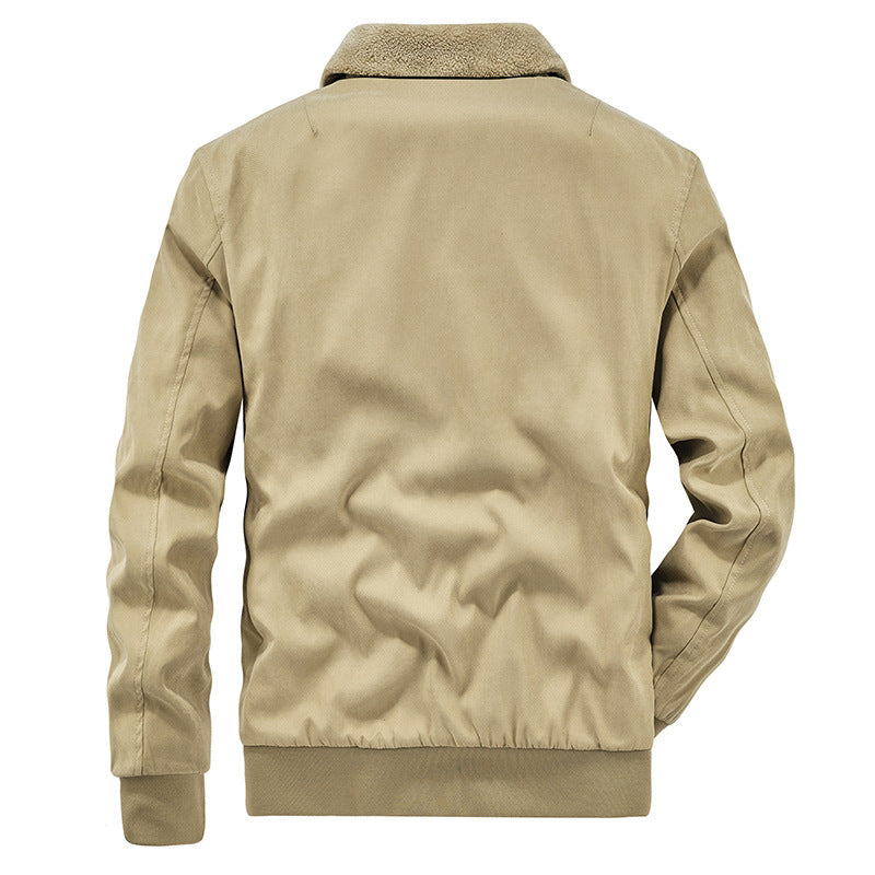 Herren Übergangsjacke Warm Sherpa-Futter Outdoor