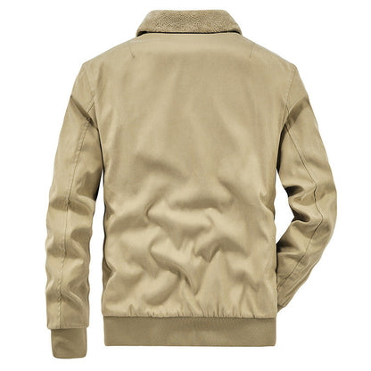 Herren Übergangsjacke Warm Sherpa-Futter Outdoor