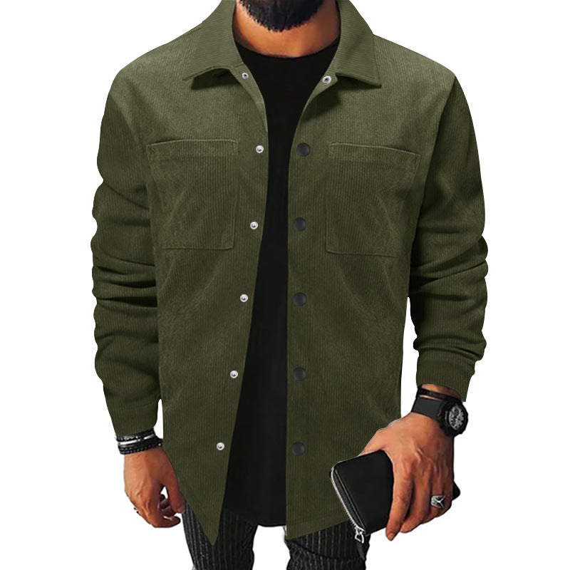 Herren Cordjacke Hochwertig mit Brusttaschen Modern