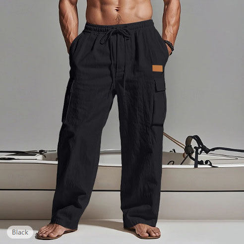 Herren Hose Bequem Alltag mit Taschen Elegant