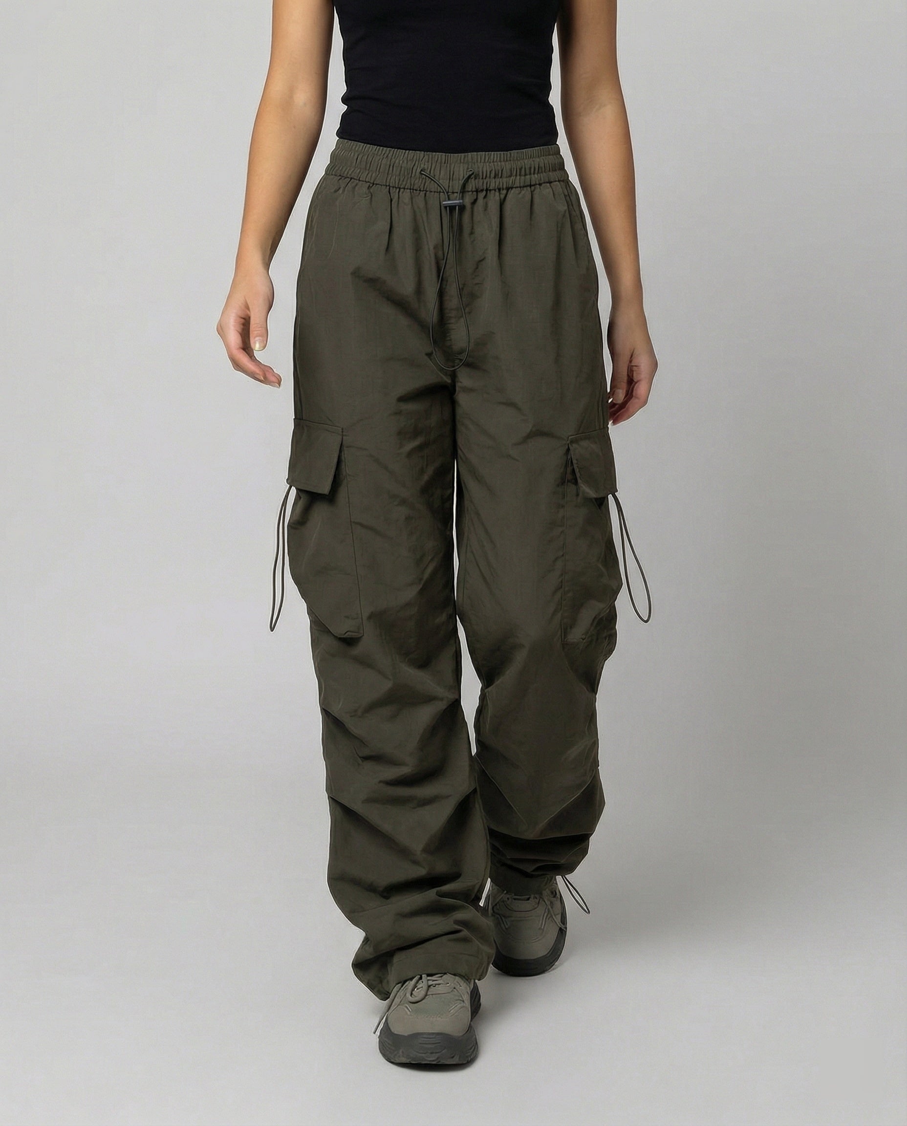 Cargohose Damen Hohe Taille Klassisch Verstellbar - BerlinGlamour