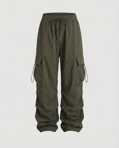 Cargohose Damen Hohe Taille Klassisch Verstellbar