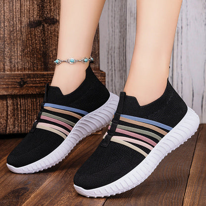 Damen Sneaker Atmungsaktiv mit Weichem Innenleben und Rutschfester Sohle