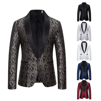 Herren Blazer Elegant Smoking Anzug mit Muster