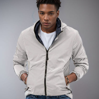 Herren Windbreaker Jacke Wasserdicht mit Taschen Outdoor