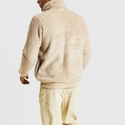 Herren Fleece Pullover Warm mit Kordelzug