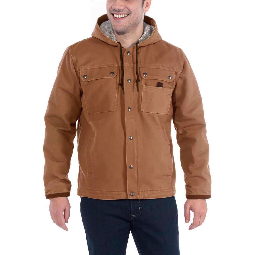 Herren Arbeitsjacke Lässig Kapuze Gemütlich