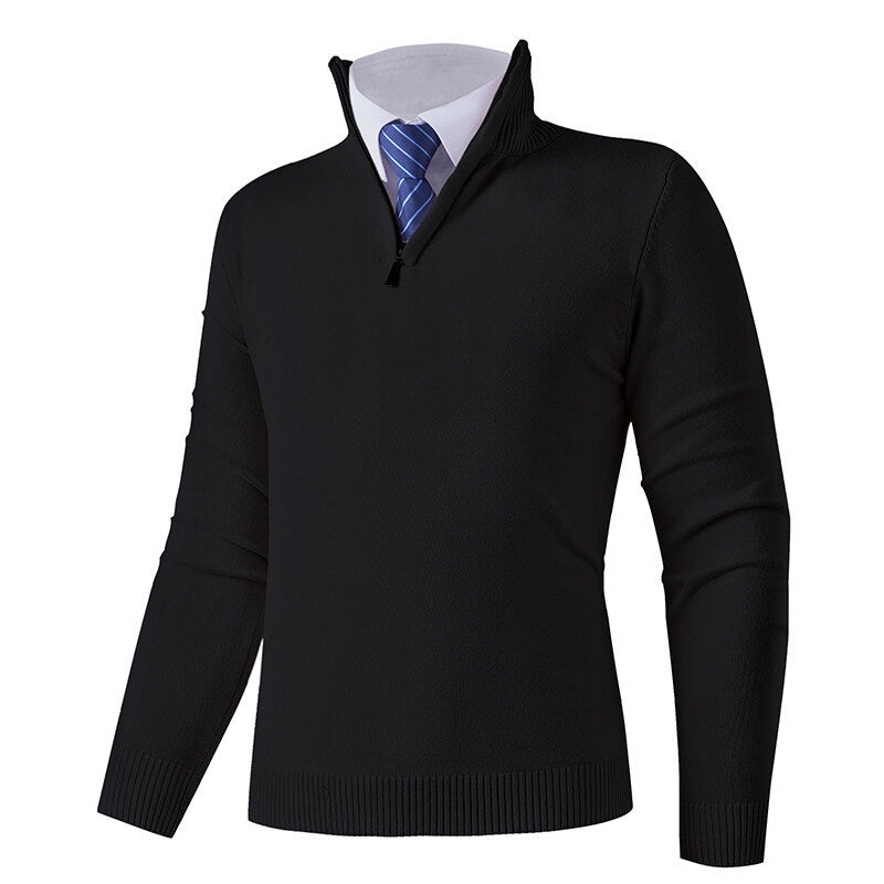Herren Strickpullover Modern Elastisch Reißverschluss