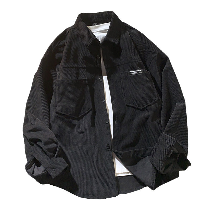 Herren Kordjacke Modern Schnitt mit Brusttaschen