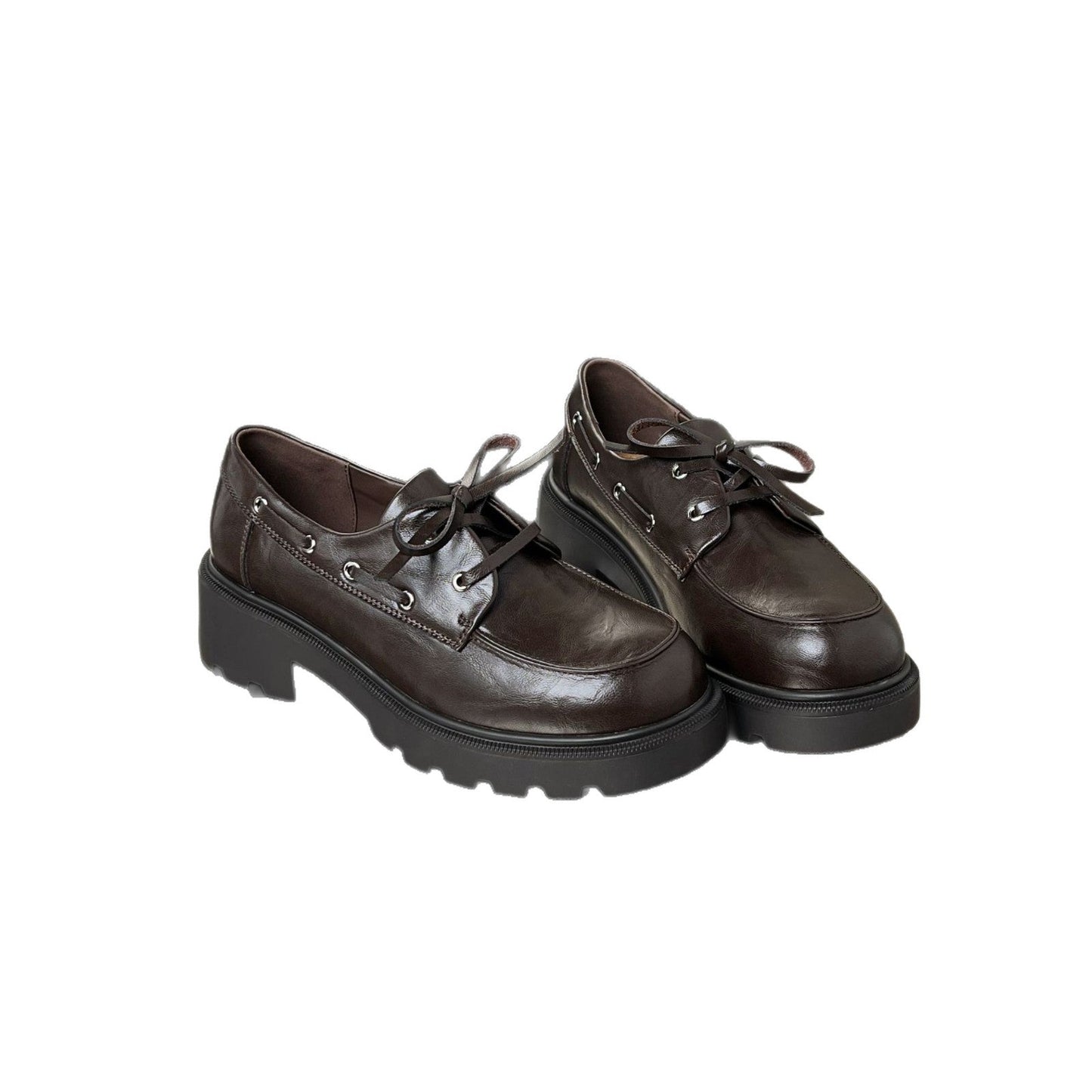Damen Plateau Schuhe Hochzeitsschuhe Elegant Schnürbar