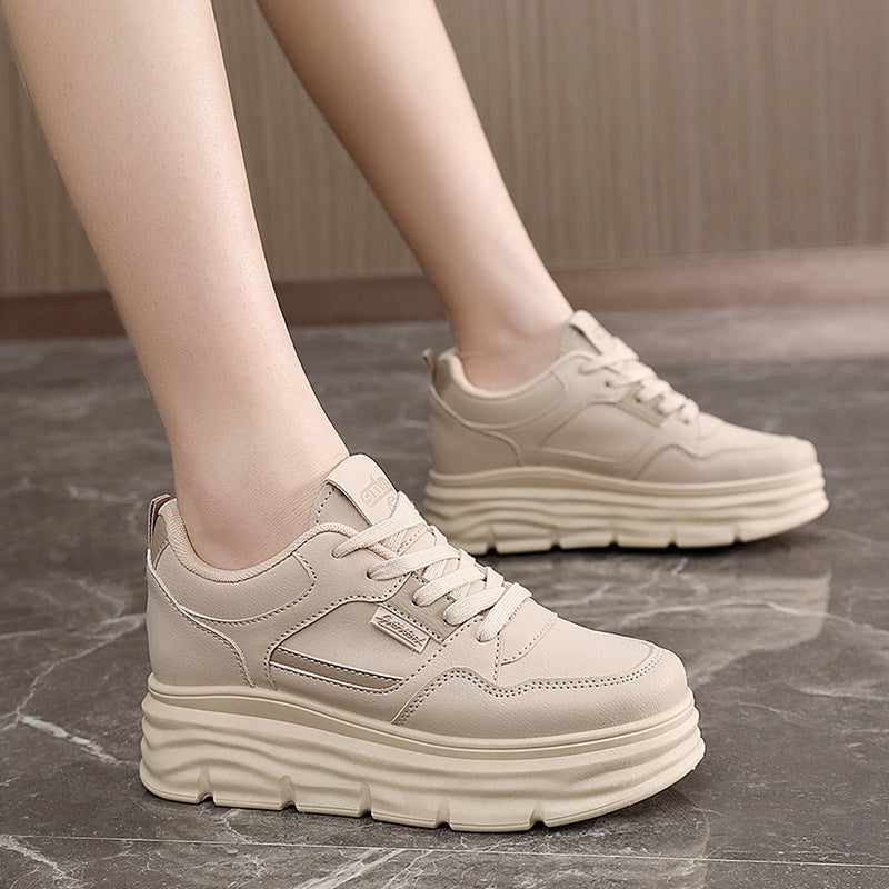 Damen Plateau Sneaker Hoch mit Dämpfung und Struktur