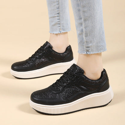 Damen Sneaker Weich Bequem Strukturiert