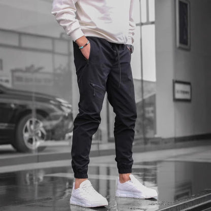 Herren Sport Hose Leicht Mit Reißverschlusstaschen