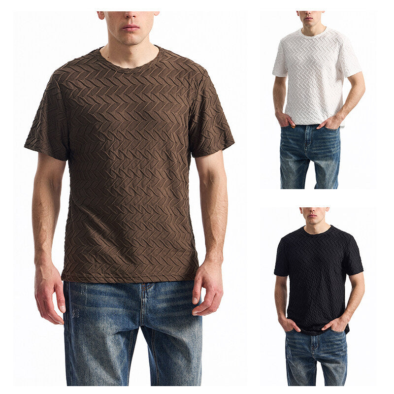 Herren T-Shirt Lässig Strukturiert Modern Berlin Style - BerlinGlamour