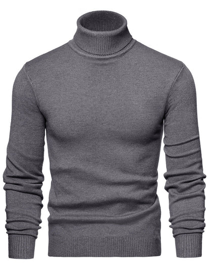Herren Rollkragenpullover Weich Winter Warm