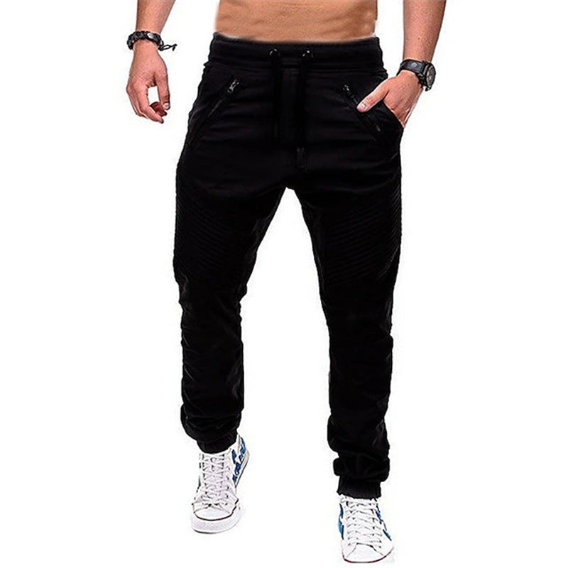 Herren Jogginghose Modern Elastisch Mit Reißverschluss