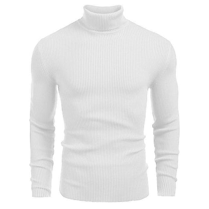 Herren Rollkragenpullover Fein Rippenstrick Hochwertig