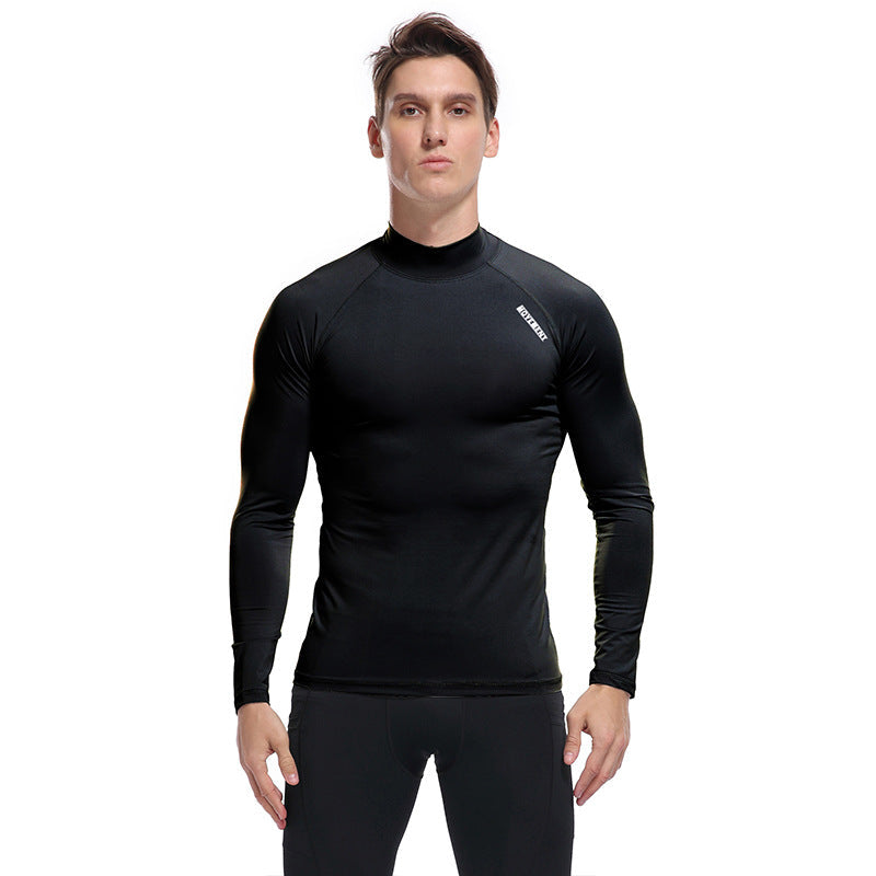 Herren Langarmshirt Funktionell mit hohem Kragen Sportlich