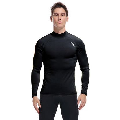 Herren Langarmshirt Funktionell mit hohem Kragen Sportlich