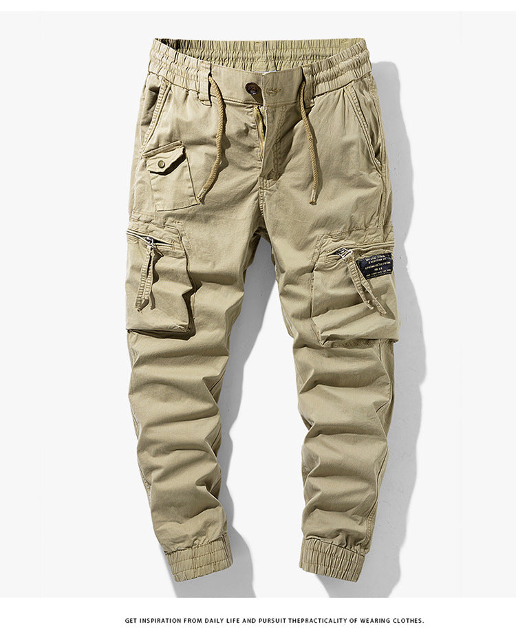 Herren Cargo-Hose Praktisch mit Seitentaschen Elastisch