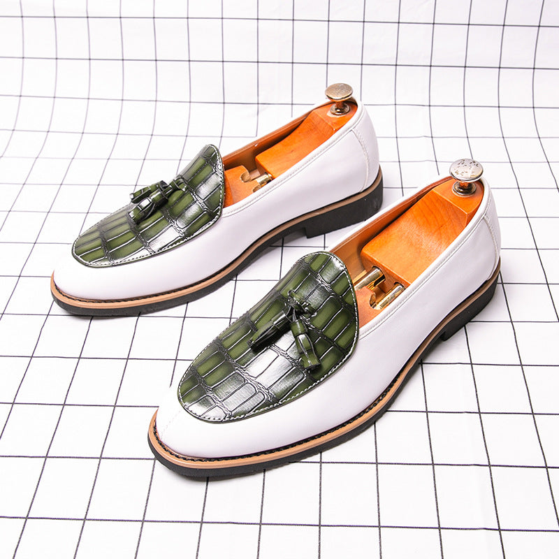 Damen Mokassins Elegante Leder Schuhe mit Quasten Detail