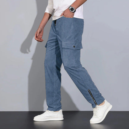 Herren Cargo-Hose Bequem mit Reißverschlusstaschen Praktisch