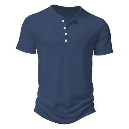 Herren Henley-Shirt Kurzarm atmungsaktiv Modern