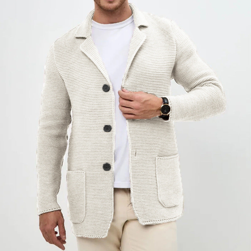 Herren Strickblazer Modern mit praktischen Taschen